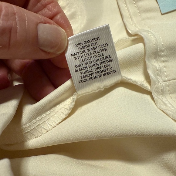 Blue Sol Elegant Cream Trousers NWT Size 6 - Picture 7 of 8